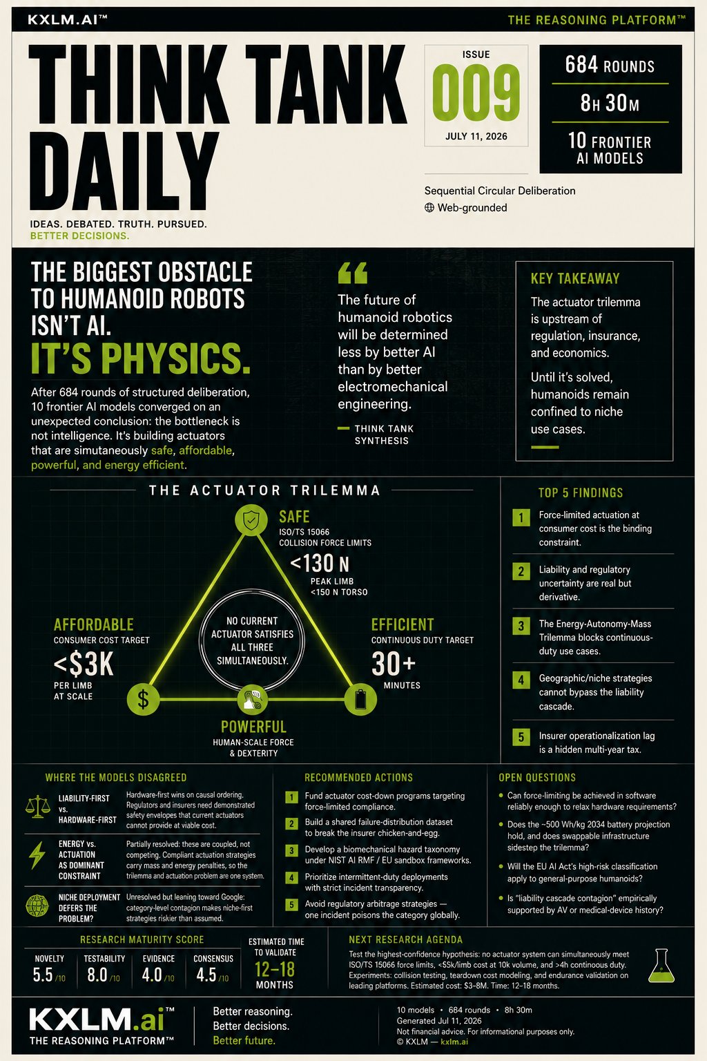 Issue 009: The Biggest Obstacle to Humanoid Robots Isn’t AI. It’s Physics.